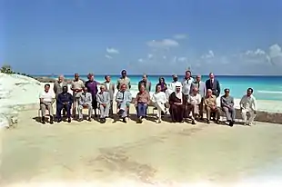 Participants of the North–South Summit in Cancun, including Prime Minister Pierre Trudeau and President José López Portillo; 1981.