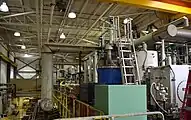 The 25 MW Helium refrigeration system that cools the superconducting magnets down to the operating temperature of 4.5 K