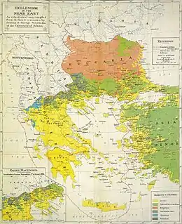 Greek map by Georgios Sotiriadis submitted to the Paris Peace Conference (1919)