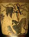 White-ground lekythos, ca. 500-475 BC, from Athens, by Diosphos Painter