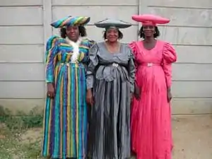 Women of the Herero people from Namibia. Pink stands out.