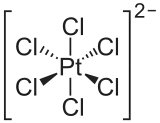 The hexachloroplatinate ion