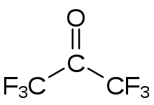 Hexafluoropropanone skeletal structure