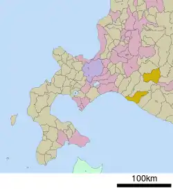 Location of Hidaka in Hokkaido (Hidaka Subprefecture)