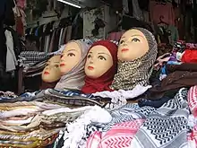 Women's headscarves for sale in Damascus