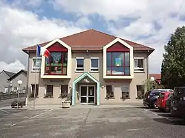 The town hall and library in Hilbesheim