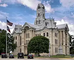 Hill County Courthouse in downtown Hillsboro