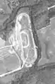 Aerial view of Occoneechee Speedway in 1955