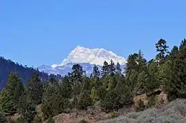 A Himalayan peak from Bumthang