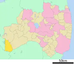 Location of Hinoemata in Fukushima Prefecture