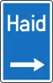 15b-b portrait: Exit sign - Motorway or Motorroad