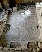 Part of the mosaic of Hippolytus in the Archaeological Park of Madaba, Jordan