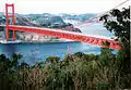 The Hirado Bridge connects the mainland city to the island. Built in 1977.