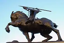 El Cid Campeador, bronze 1923, the central sculpture at the entrance to the Hispanic Society of America, New York City