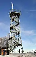 The observation tower in winter