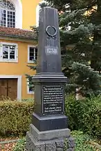 Memorial to the soldiers commanded by Siegmund  (Simon) von Langen in the Hochkirch cemetery