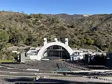 The Hollywood Bowl in 2024 with the Hollywood Sign in the background