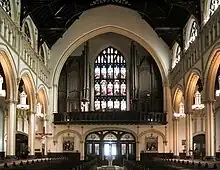 The interior of the Holy Name of Jesus Roman Catholic Church at 96th Street