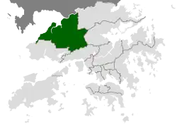 Location of Yuen Long District within Hong Kong