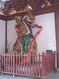 General Ha guarding the Shanmen Hall inside the Hongfa Temple, Shenzhen, Guangdong, China