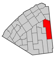 Map highlighting Hopkinton's location within St. Lawrence County.