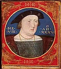 Henry VIII. A recent technical analysis has shown that this miniature was painted by the same hand as the Yale Miniature