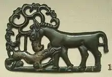 Horse attacked by tiger, Ordos, 4th-1st century BCE