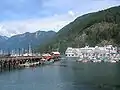 Boats at the marina, with Queen of Oak Bay docked on the right.