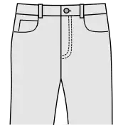 Watch pocket on right front pocket