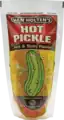 One pickle for individual sale, commonly found in convenience stores