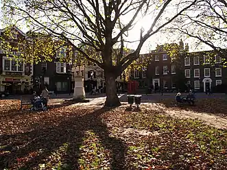 The south corner of Richmond Green