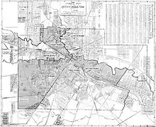 1920 six wards of Houston map, which also indicates Magnolia Park