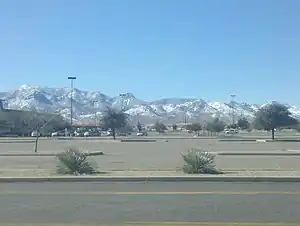 Northern portion of the Huachuca Mountains in the winter