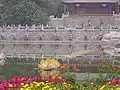 Huaqing Pool with artificial lotus