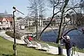 Huygens' telescope set up at the Old Observatory in Leiden