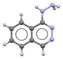 Ball-and-stick model of the hydralazine molecule