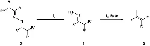 Iodination of hydrazones