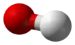 Ball-and-stick model of the hydroxide anion