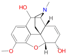 Chemical structure of hydroxycodeine.