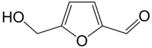 Structural formula of hydroxymethylfurfural