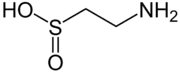 Skeletal formula of Hypotaurine