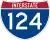 Interstate 124 marker