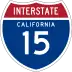 Interstate 15 and State Route 15 marker