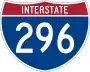 Interstate 296 marker