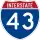 Interstate 43 marker