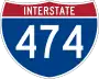 Interstate 474 marker