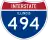 Interstate 494 marker