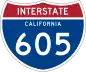 Interstate 605 marker