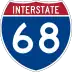 Interstate 68 marker