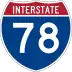 Interstate 78 marker